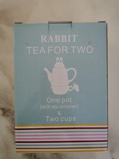 Rabbit Tea Pot With 2 Cups & Soffinity Living Towel & Panda Massage Stick