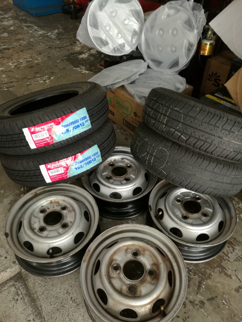 Rim and New Tyre Kancil Original, Auto Accessories on Carousell
