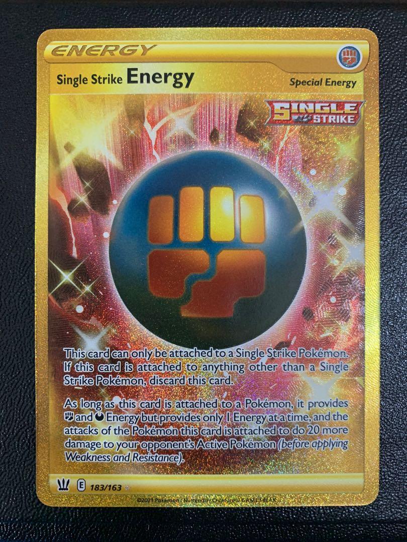 Single Strike Energy 1 163 Secret Rare Sword Shield Battle Styles Pokemon Toys Games Board Games Cards On Carousell