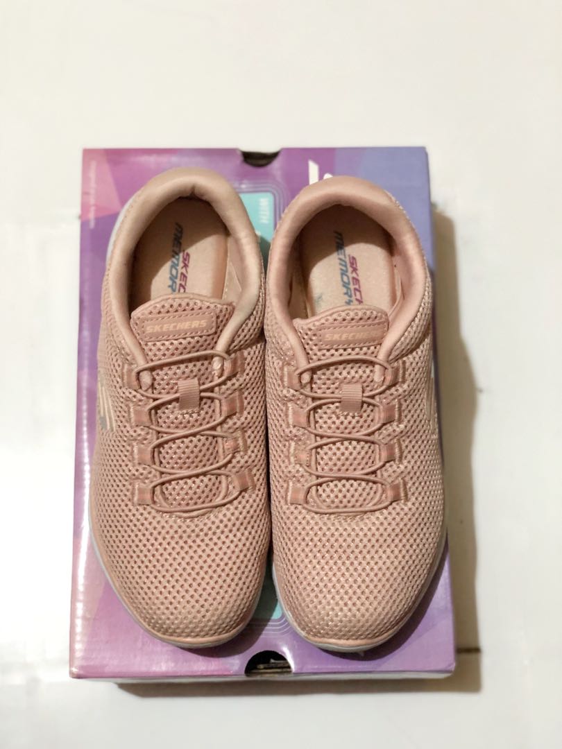 skechers memory foam brown