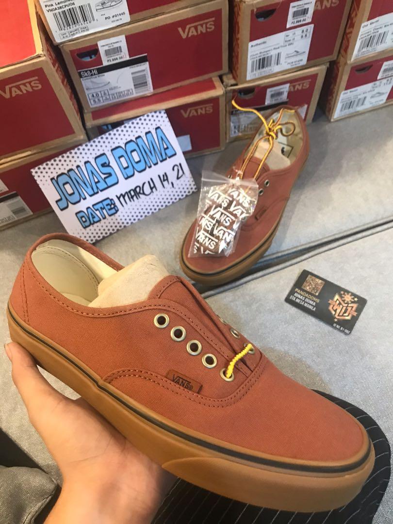 Vans gum authentic sequoia best sale