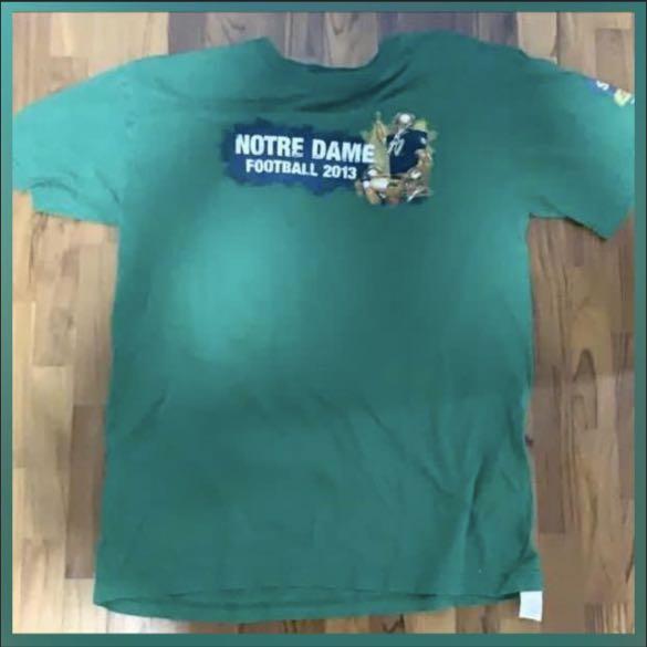 Vintage Notre Dame Football Oversized Tee, Men's Fashion, Tops & Sets