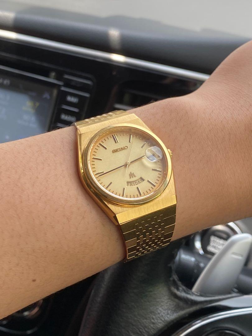 Vintage Seiko Majesta 9533 6000 Gold day date Women s Fashion