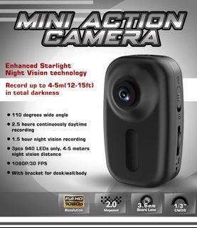 Wearable Body Camera Mini Action Camera | Full HD 1080p Wifi Hidden Camera