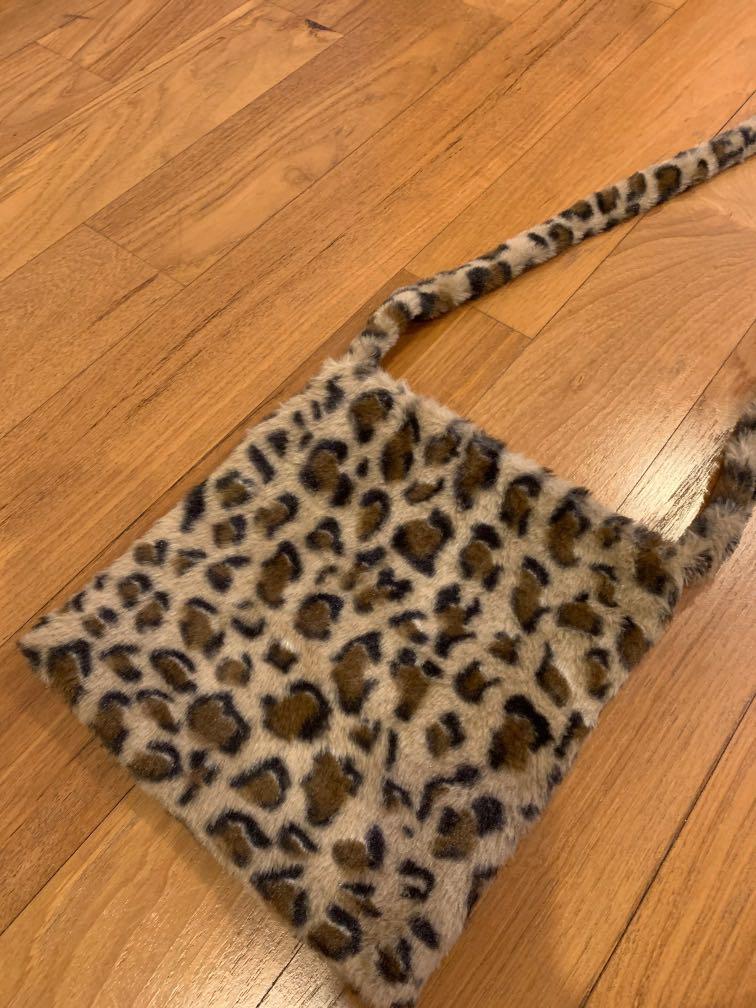 Fluffy cheetah hotsell bag