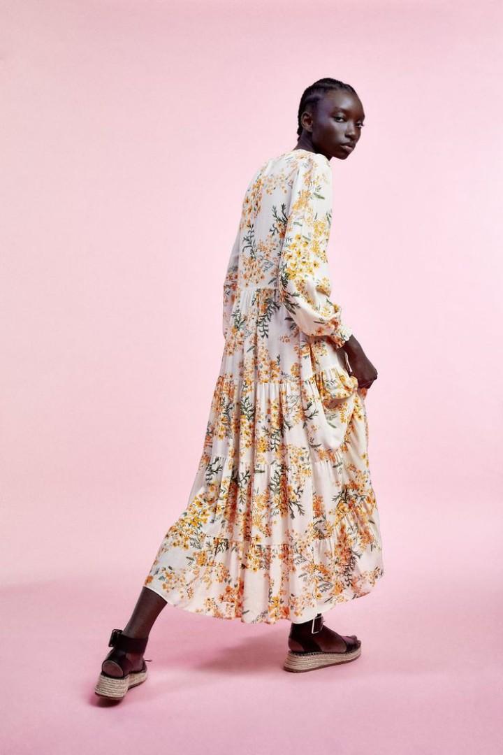 ZARA floral the angel dress Fesyen Wanita Pakaian Wanita Gaun
