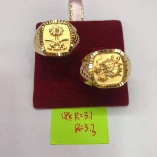 18K Saudi Gold Men's Ring