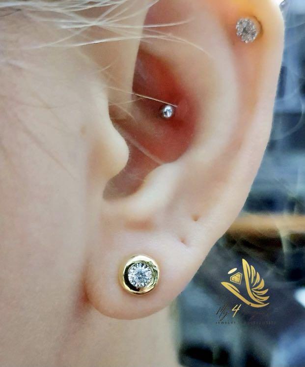 Rolex hot sale stud earrings