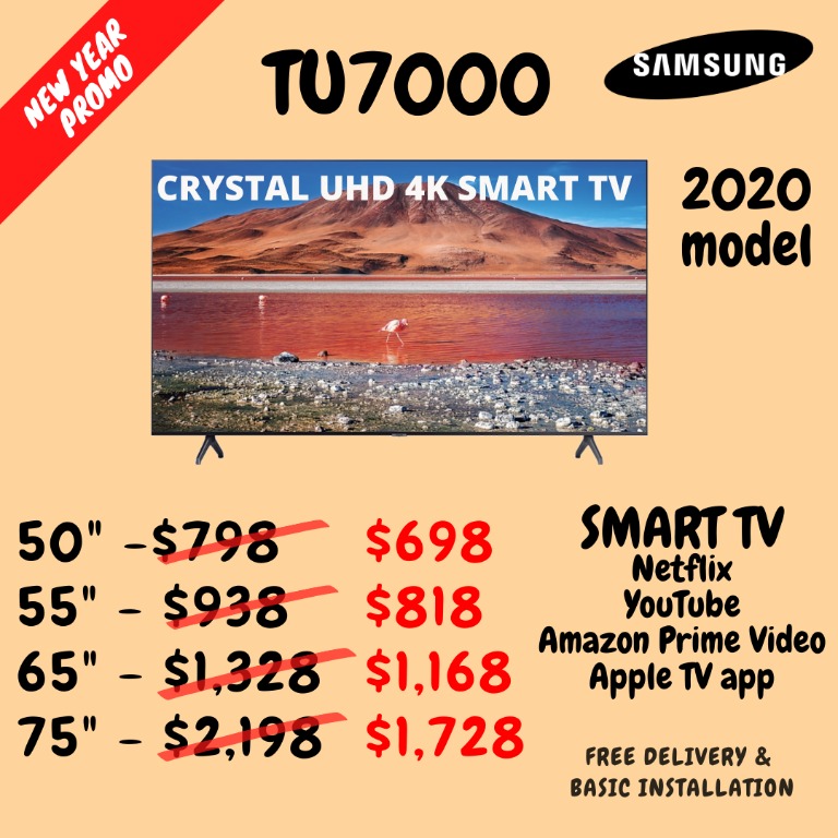 65 tu7000 samsung 65tu7000 new 2020 model crystal uhd 4k smart tv