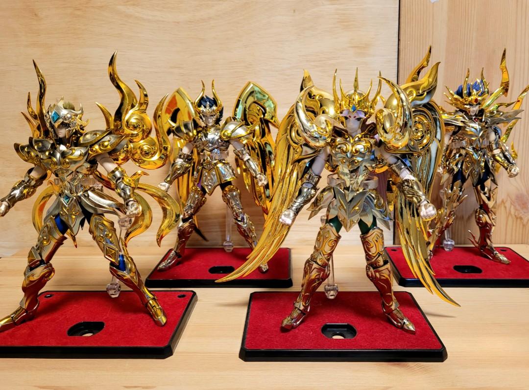 聖鬥士星矢聖衣神話黃金魂soul Of Gold 黃道十二宮4隻山羊座白羊座獅子座巨蟹座連支架地台 全部已售純分享 玩具 遊戲類 玩具 Carousell