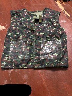 Army military costume vest