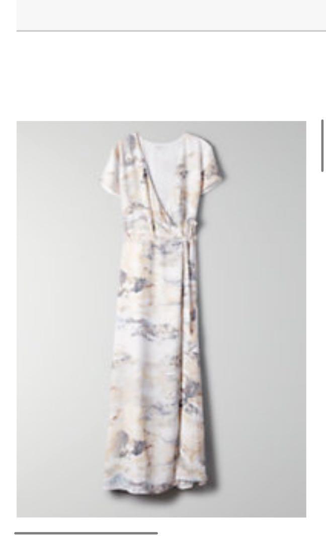 Neutral wrap dress sale