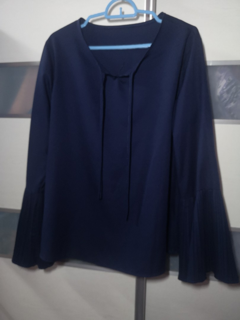 Blouse Kemeja Wanita Blouse Wanita Blouse Muslimah Baju Wanita Women S Fashion Clothes Tops On Carousell