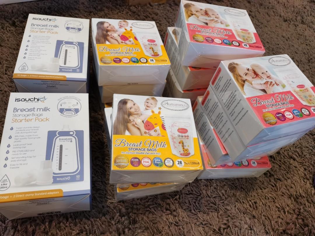 Breast milk storage bags new. Autumnz 2 sizes and 14 boxes ...