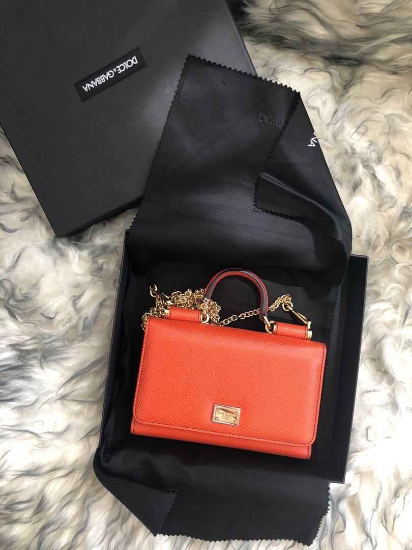 Dolce & Gabbana gorgeous orange mini bag new in box, Luxury, Bags & Wallets  on Carousell