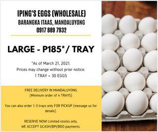 FRESH LARGE EGGS FOR SALE! FREE DELIVERY IN MANDALUYONG!