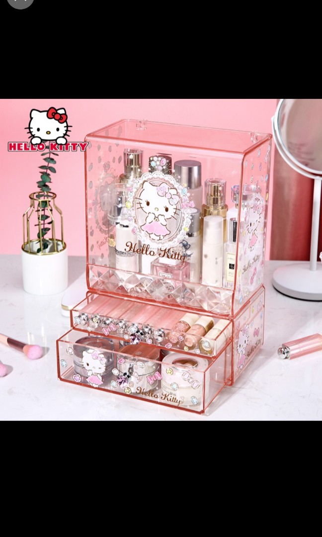 Genuine Hello Kitty Makeup storage box Furniture Home Living Home