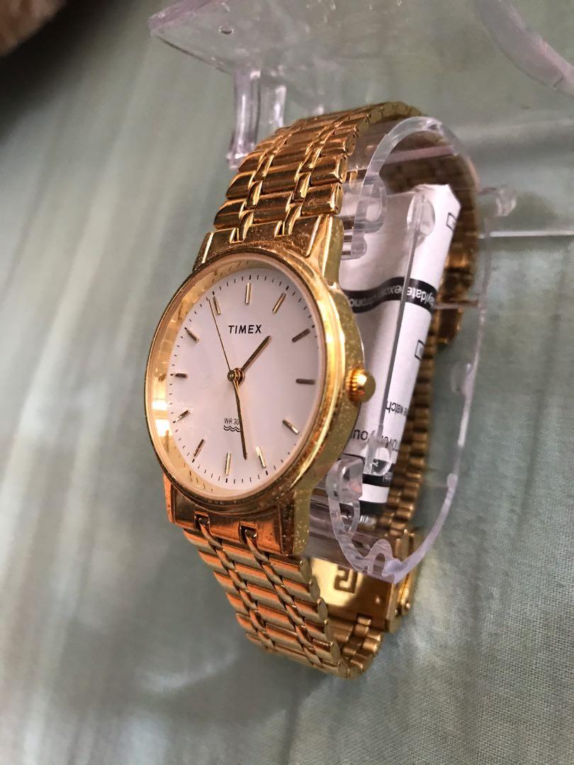 Gold Timex Watch Unisex, Men's Fashion, Watches & Accessories, Watches on  Carousell