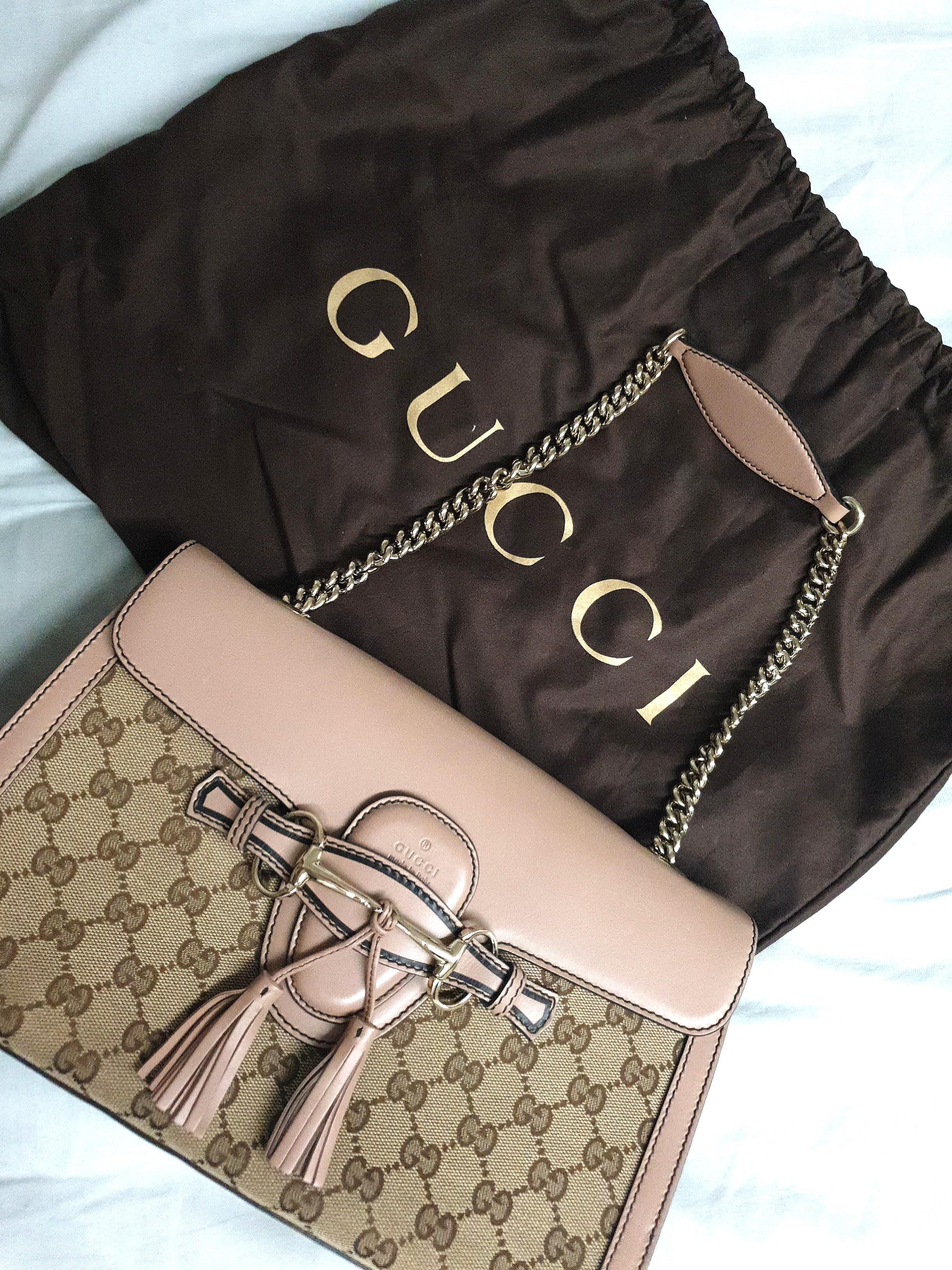 beige/pink GG Emily, Luxury, & Wallets on Carousell