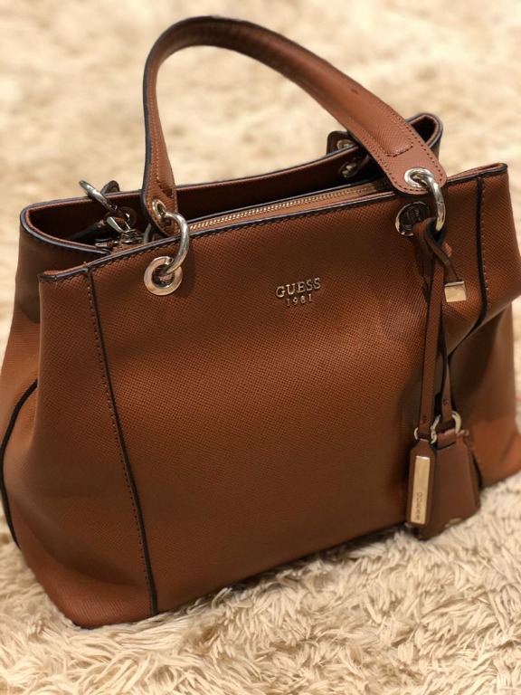 Guess brown bags best sale