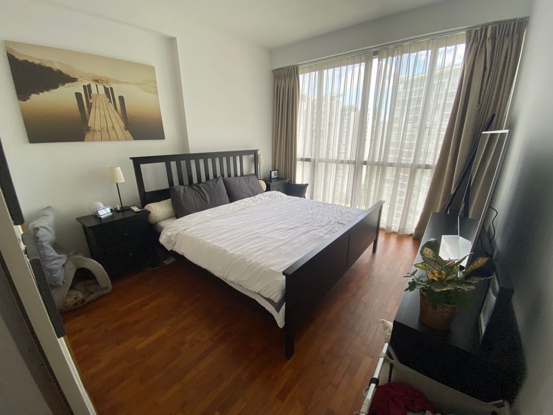 Hemnes ikea king size bed + 2 chest drawers, Furniture & Home Living