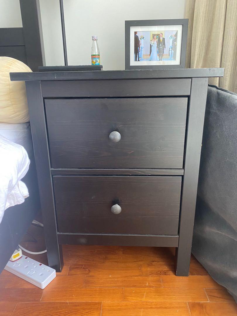 Hemnes ikea king size bed + 2 chest drawers, Furniture & Home Living