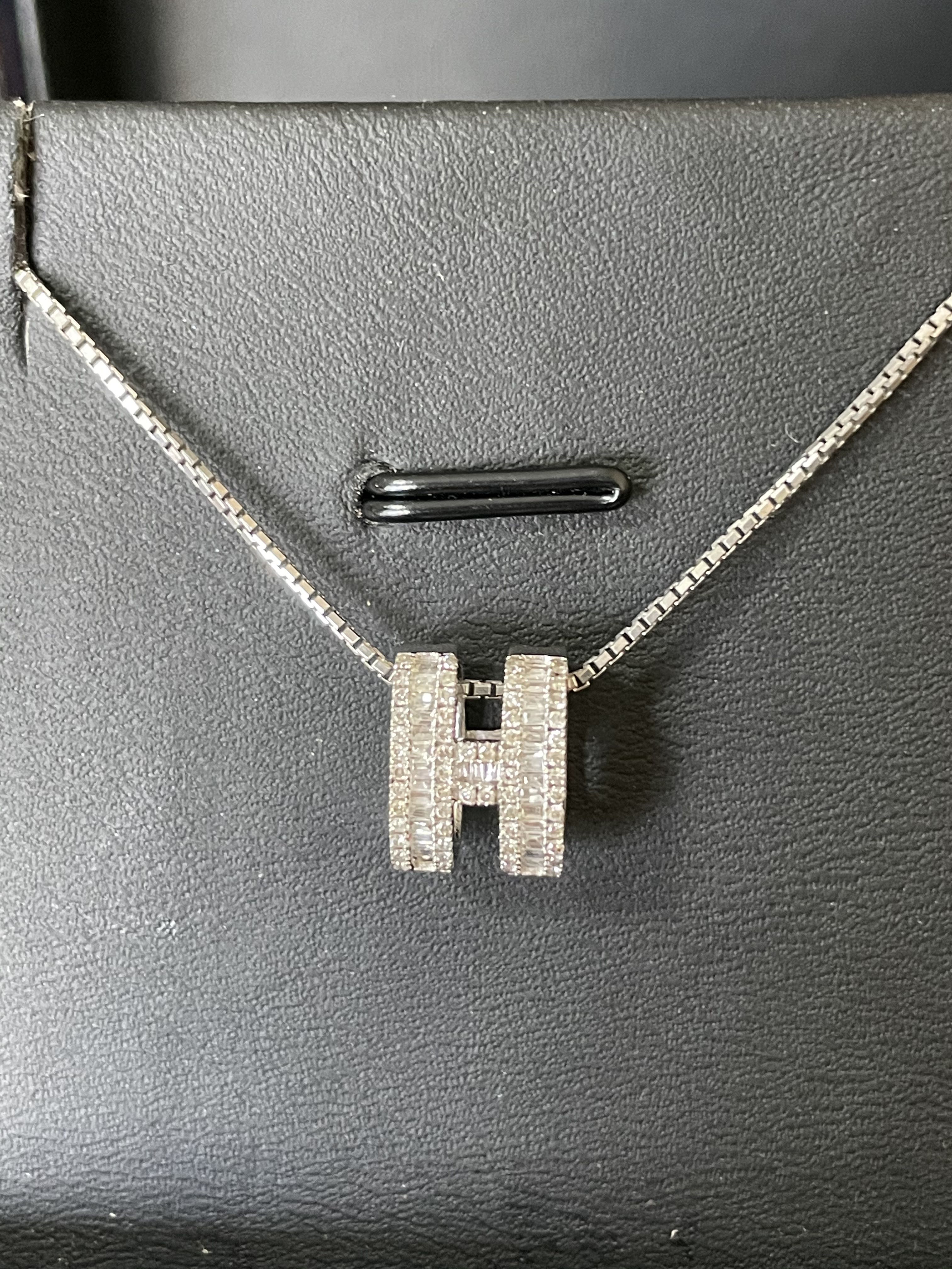 H diamond outlet necklace