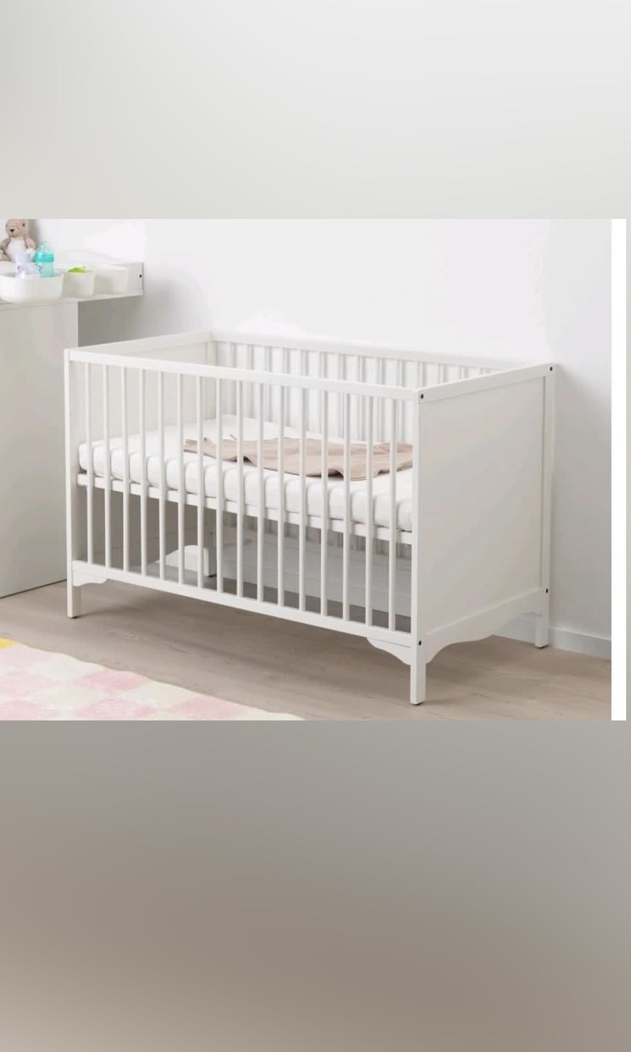 IKEA baby cot and mattress, Babies & Kids, Baby Nursery & Kids