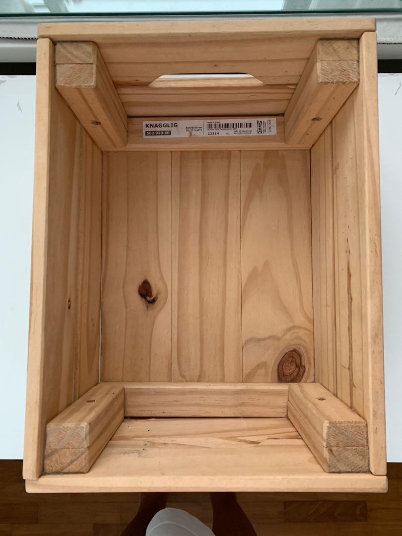 IKEA wooden crates, Furniture & Home Living, Furniture, Shelves