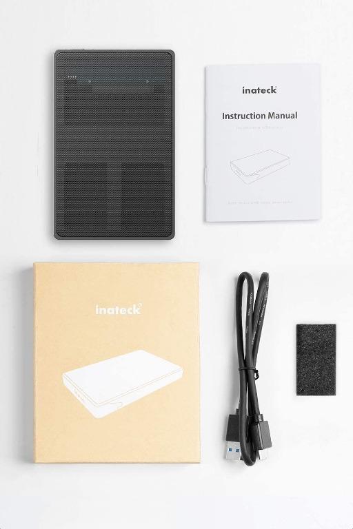 Inateck 2.5 Hard Drive Enclosure, USB 3.0 External Hard Drive Case