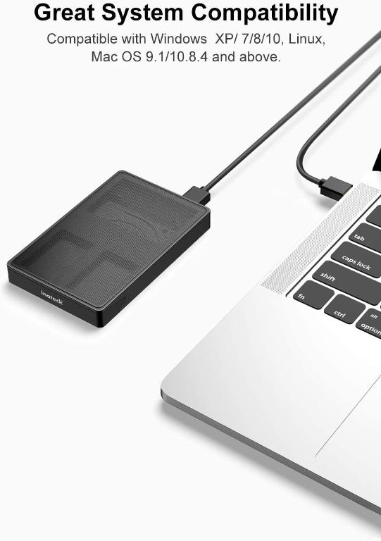 Inateck 2.5 Hard Drive Enclosure, USB 3.0 External Hard Drive Case