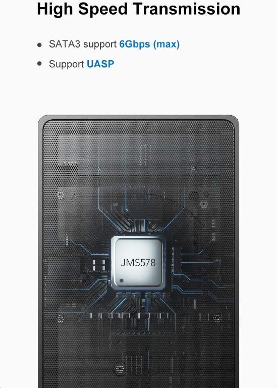 Inateck 2.5 Hard Drive Enclosure, USB 3.0 External Hard Drive Case