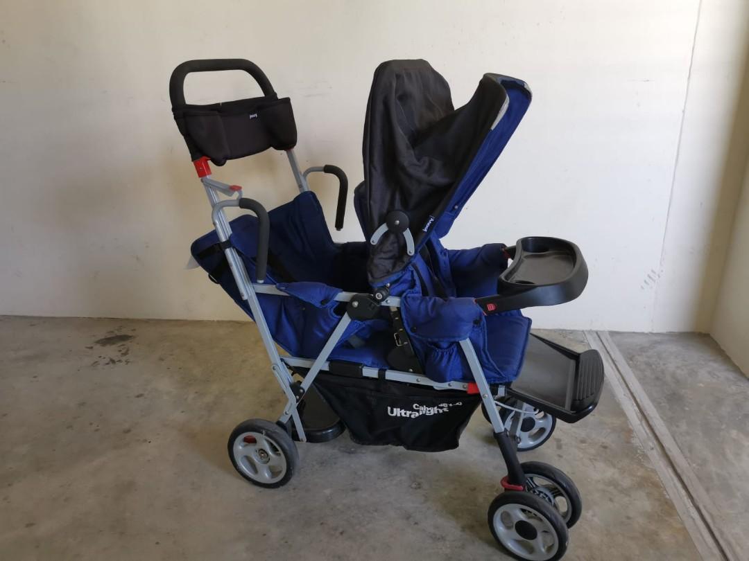 Joovy double stroller on sale blue