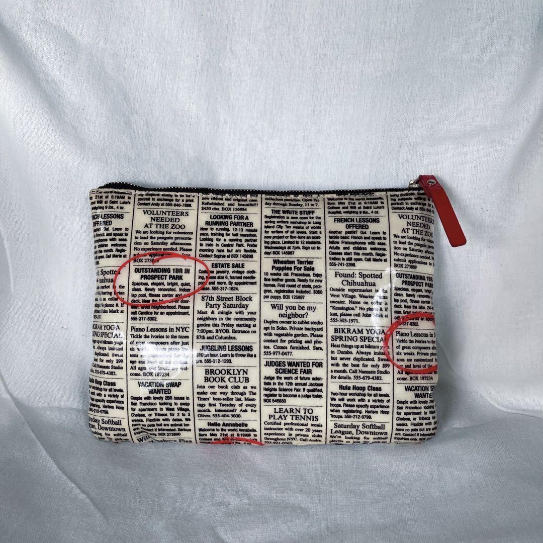 Kate spade newsaper pouch, Barang Mewah 