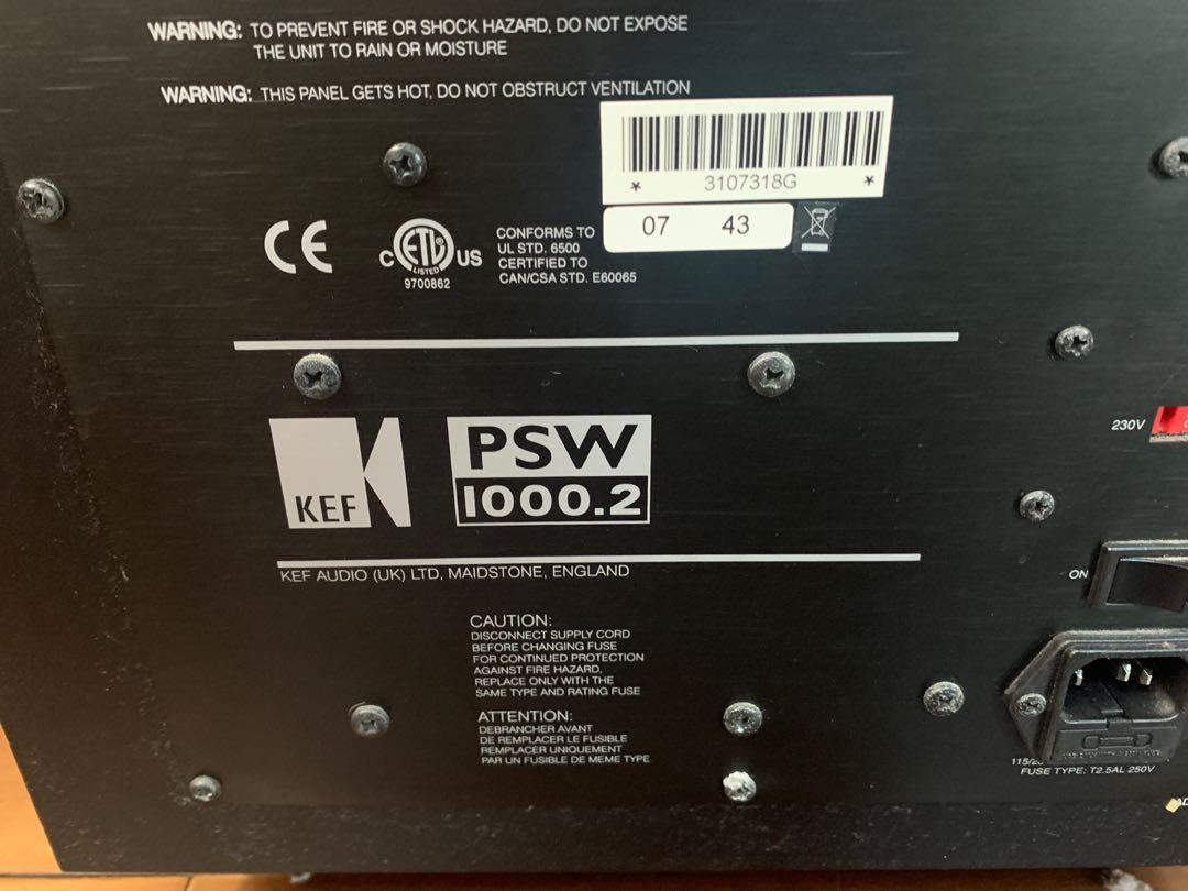 Audio Speaker Kef Psw 2000 Subwoofer SUBWOOFER KEF PSW2000 8