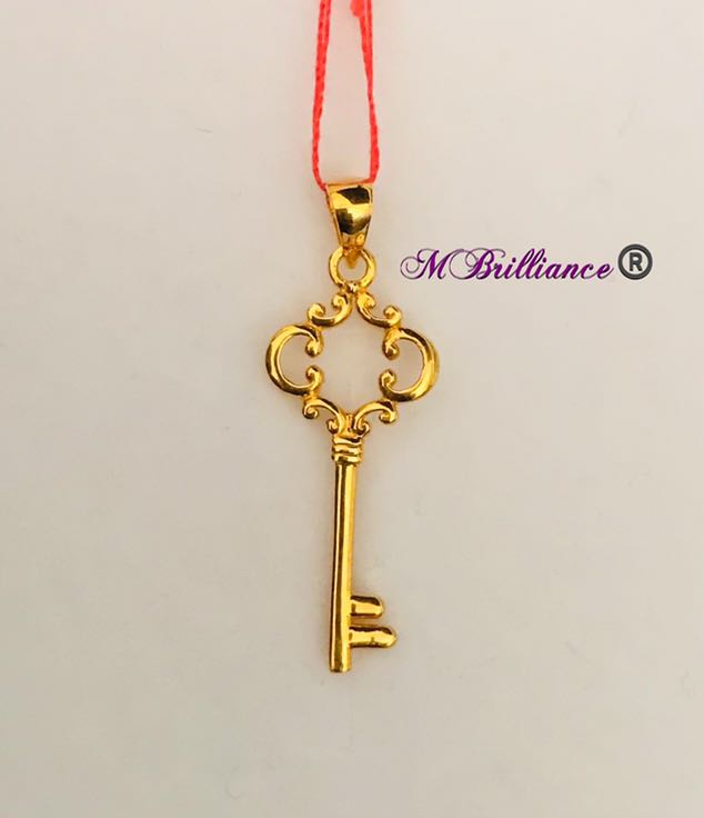 916 gold key pendant hot sale