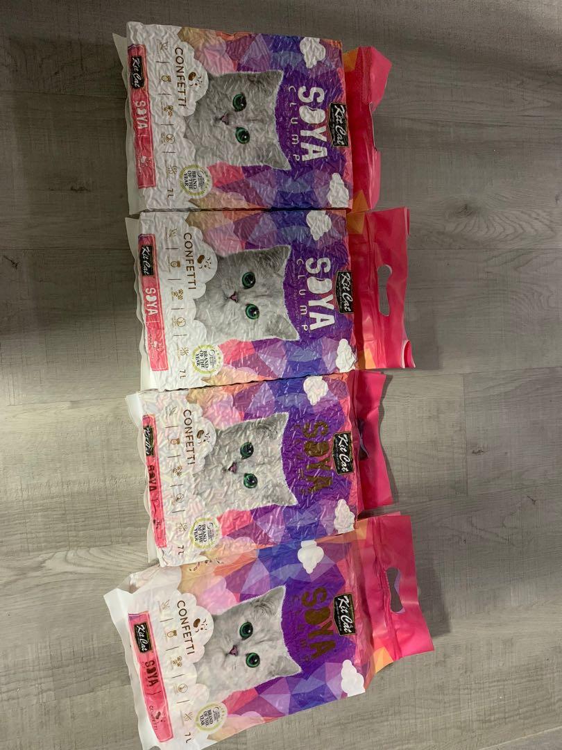 Kit Kat confetti soya clump litter, Pet Supplies, For Cats, Cat