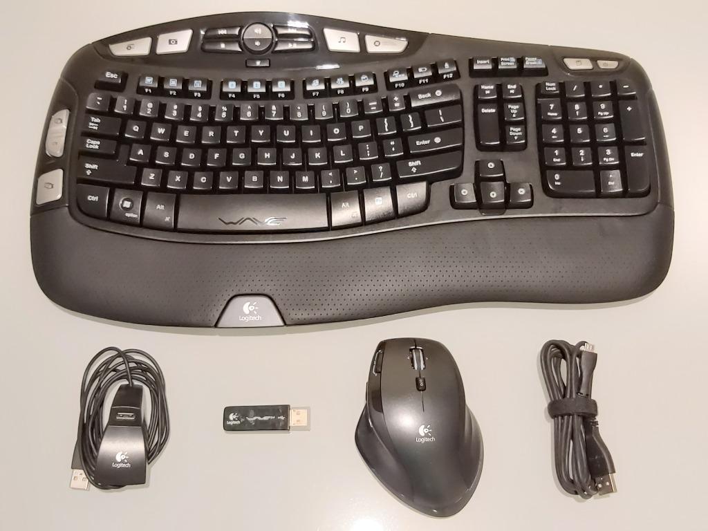 Logitech Cordless Desktop Wave Pro Wireless and Mouse, Computers & Tech, Parts & Computer Keyboard on Carousell