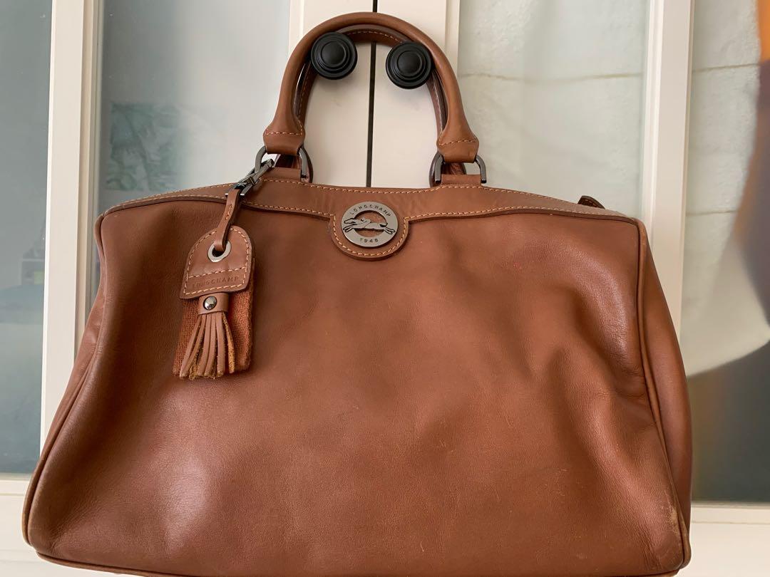 Longchamp leather Boston bag Luxury Bags Wallets on Carousell