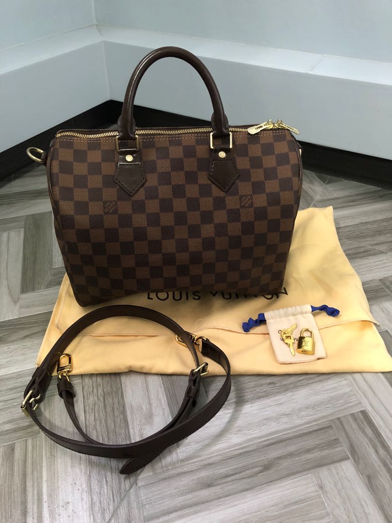 Brand New Louis Vuitton Speedy Bandouliere 30 Damier Ebene. LV Speedy  Bandou 30 Damier. Complete. MICROCHIP, Luxury, Bags & Wallets on Carousell