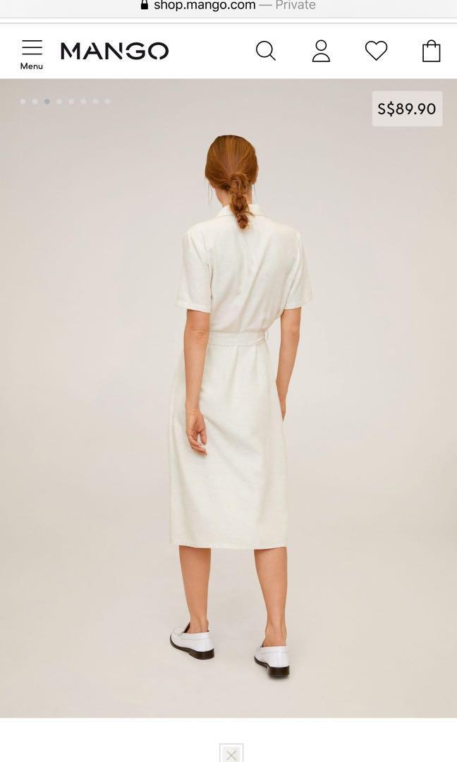 Mango white shirt dress online