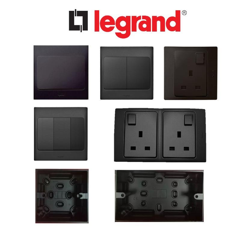 Matt Black Legrand Mallia Switch Socket, TV & Home Appliances