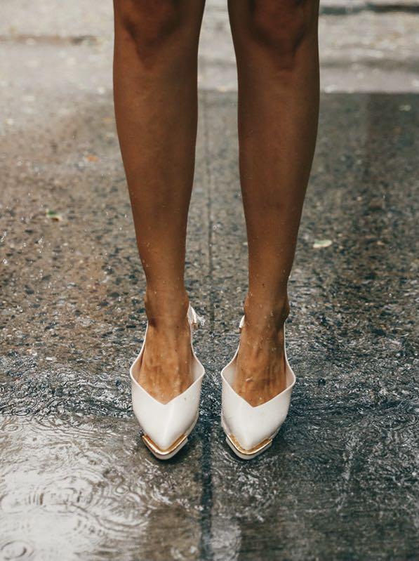 Gold toe flats on sale