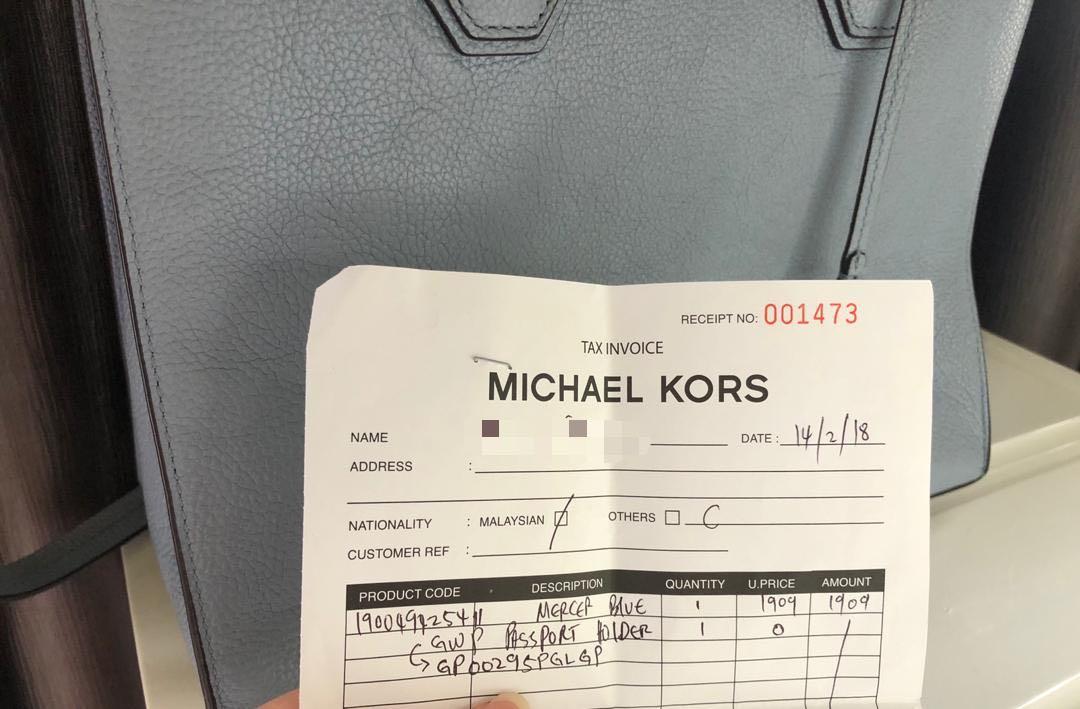 MK Michael Kors Bag Mercer Baby blue #Hargapadu, Luxury, Bags & Wallets on  Carousell