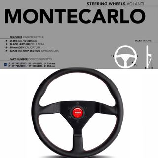 Momo Montecarlo Alcantara Red Stitching 350mm Steering Wheel Auto Accessories On Carousell