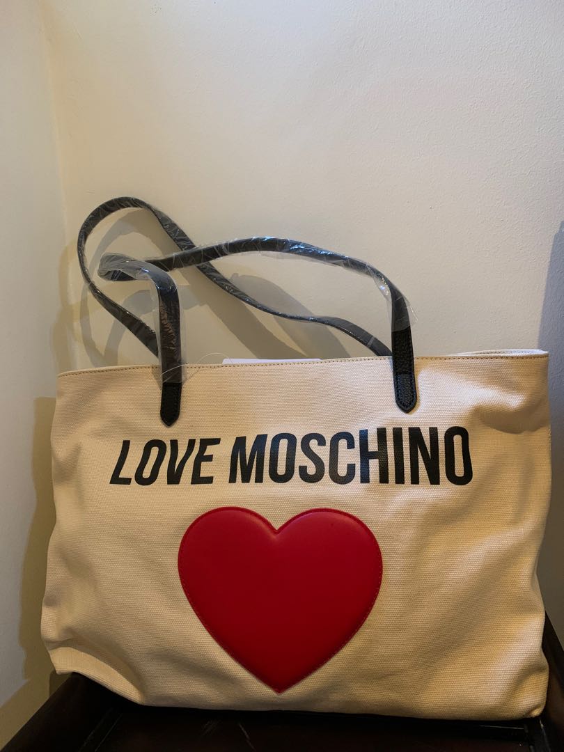 Moschino canvas 2025 tote bag