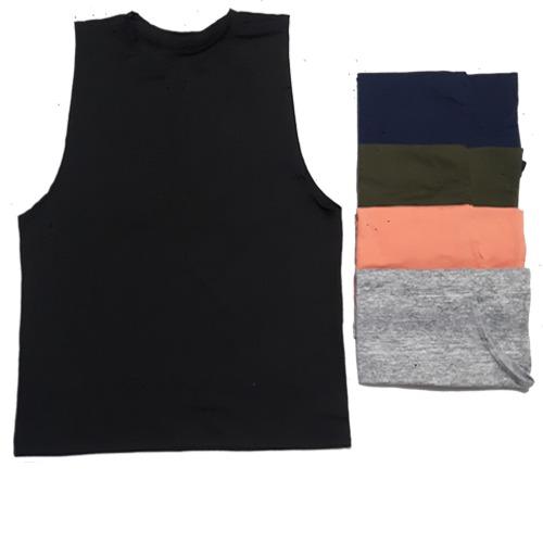 Plain black shop muscle tee