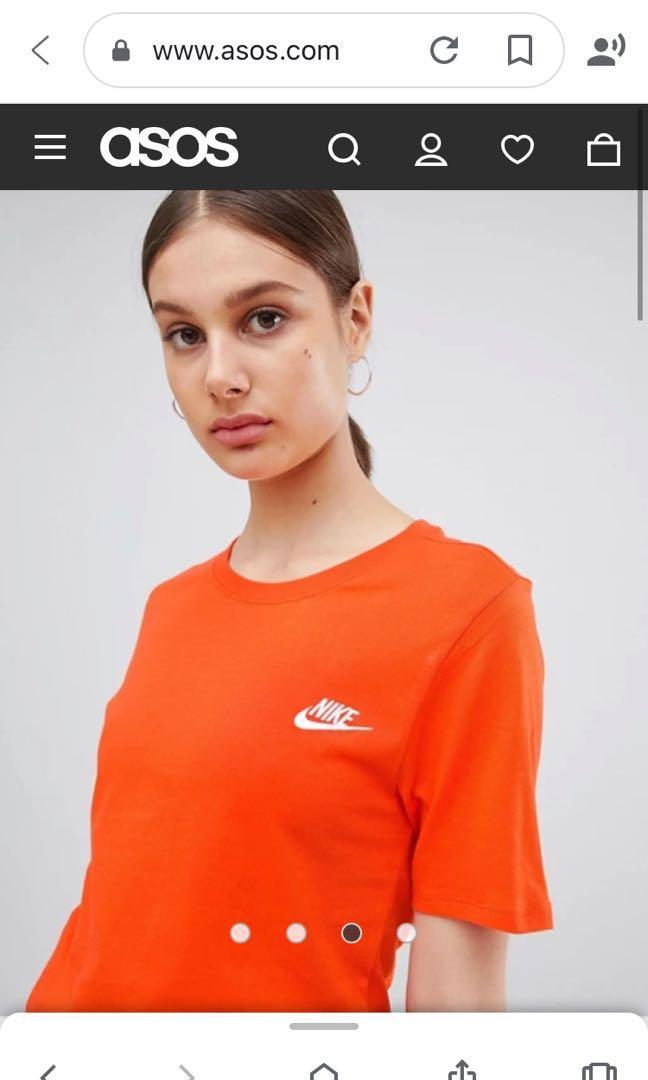 Nike boyfriend t shirt orange clearance