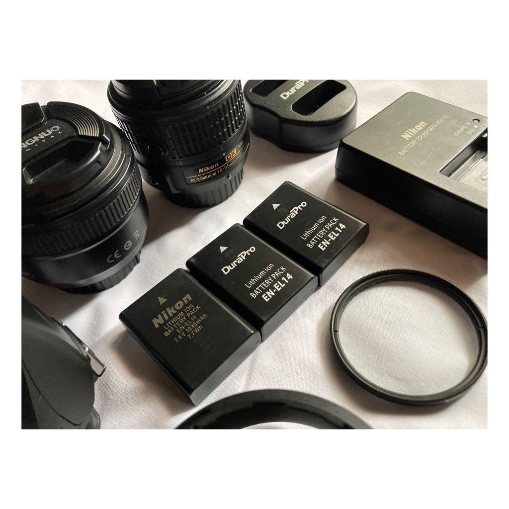 Nikon Camera Box Inclusions Nikon D5200 + inclusions, Photography, Cameras on Carousell