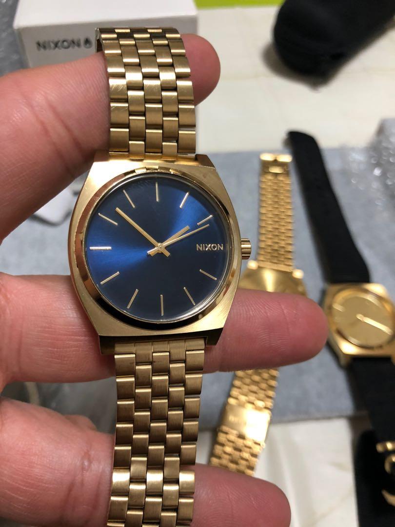 Nixon time best sale teller gold cobalt